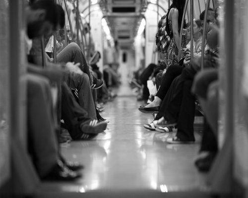commute in urban public transport in Mexico showing daily rhythm